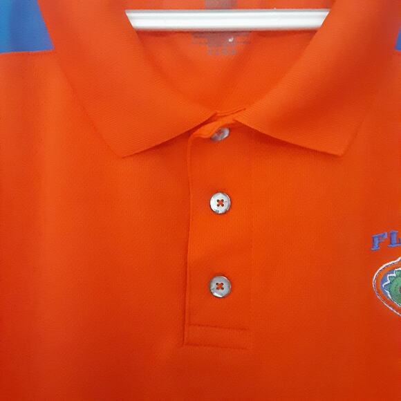 Florida Gators Mens Polo Shirt Size 2XL Orange Pro Edge Short Sleeve Embroidered - Picture 4 of 8